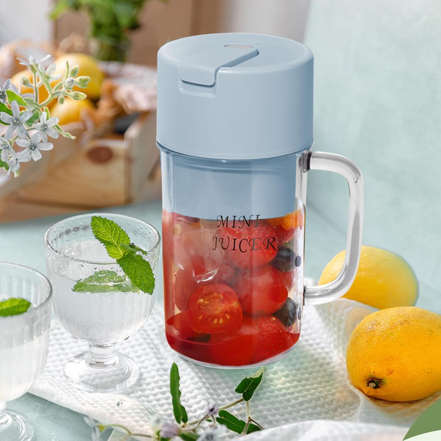 Giftollo Portable Smoothie Maker for Protein Shakes & Juice | USB Blender Bottle for Gym, Travel & Office