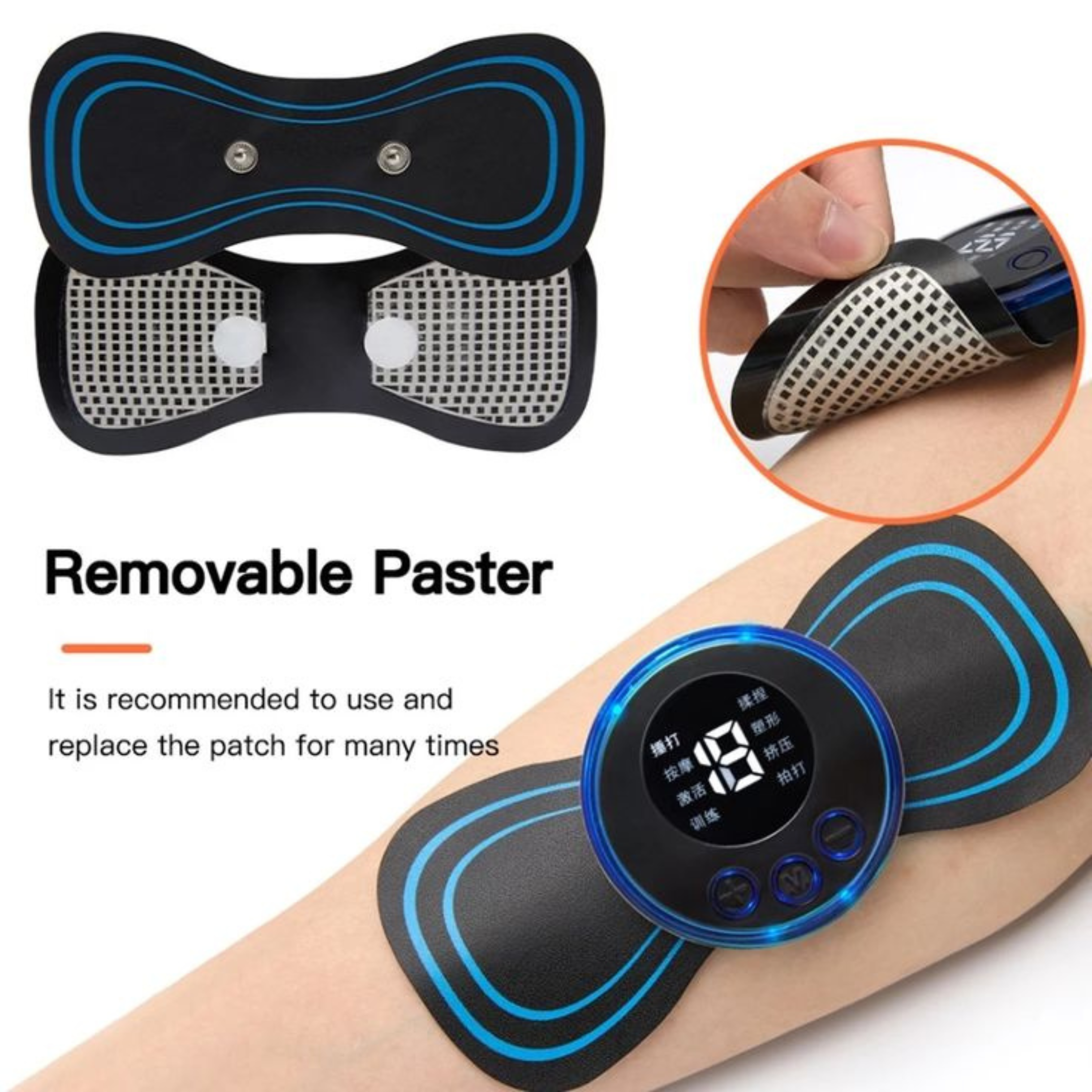 Giftollo Deep Tissue Body Massager for Pain & Fatigue Relief | Rechargeable TENS EMS Unit with Multiple Modes for Neck, Back, Leg & Full Body Massage