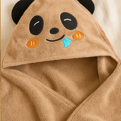 Giftollo Cute Panda Hooded Baby Towel | Keep Your Infant Warm & Cozy After Bath Time with this Plush Fleece Animal Wrap | Perfect Baby Shower Gift