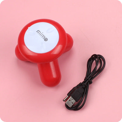 Giftollo 3-Point Handheld Mini Massager | USB Rechargeable Electric Vibrating Tool for Personal Spot Massage | Use on Full Body