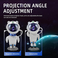 Giftollo Astronaut Starry Nebula Projector Lamp for Kids & Home Décor | Remote Controlled | 360° Rotating Galaxy Night Light.