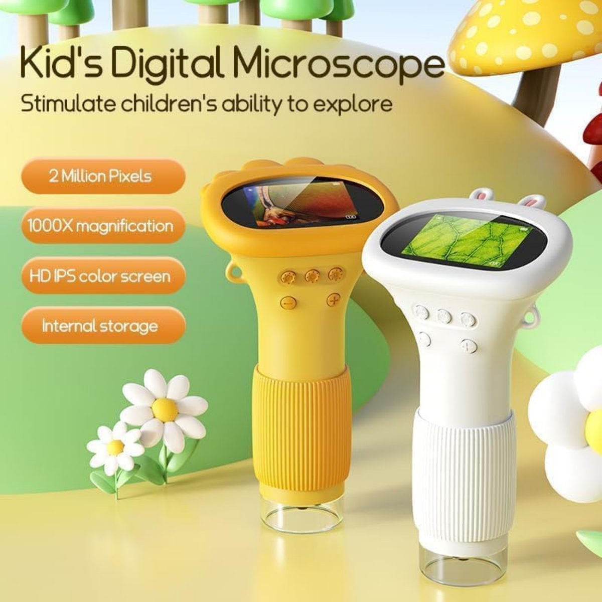 Giftollo Educational Science Digital Microscope Toy | Surprise Gift for Kids with HD Screen & Internal Storage | Explore, Record & Share Discoveries