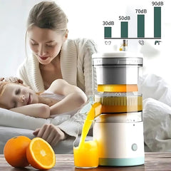 Giftollo Portable Electric Citrus Juicer, USB Rechargeable Machine for Fresh Orange & Mosambi Juice | 90% High Yield