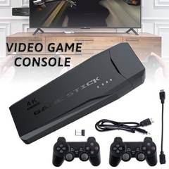 Giftollo Wireless Retro Video Game Console – Plug & Play 1080P Game Stick with 9 Emulators, 2 Wireless Controllers, 10,000+ Classic Games for Kids & Adults – HDMI TV Gaming System