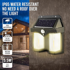 Giftollo Solar Sensor Wall Light | Waterproof Outdoor LED Light with Motion Sensor | Dual Head | Solar Powered | 1200 Lumens | Auto On/Off | for Garden, Balcony, Garage, Entrance