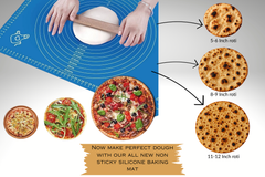 Giftollo Silicone Roti Mat with Measurements | Non-Stick Baking & Pastry Mat for Kitchen Counter