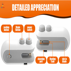 Giftollo 2-in-1 Portable Mini Bag Sealer | USB Rechargeable Heat Sealer & Cutter for Food & Snacks