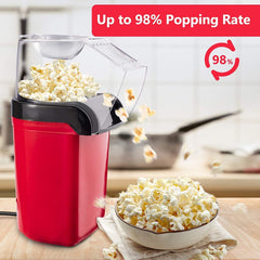 Giftollo Electric Hot Air Popcorn Popper | Healthy, Oil-Free Snack Maker for Home Movie Nights | 98% Popping Rate, Ready in 3 Mins
