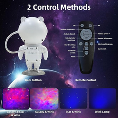 Giftollo Astronaut Starry Nebula Projector Lamp for Kids & Home Décor | Remote Controlled | 360° Rotating Galaxy Night Light.