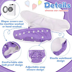 Giftollo Reusable Cloth Diapers with Insert Pads (pack of 3) – Washable, Adjustable, Leak-Proof Diapers for Babies – Multi Colors (Multi Pack) (2)