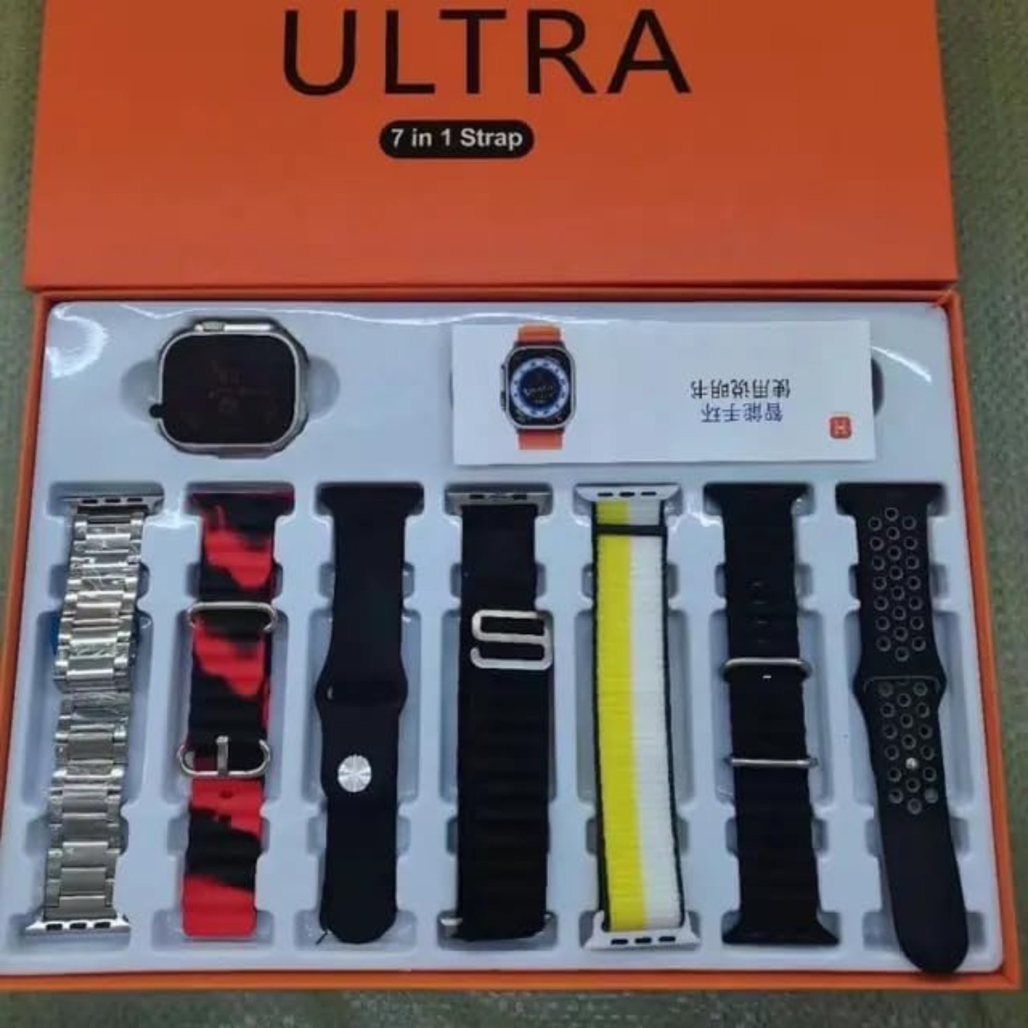 Giftollo 🕘 Ultra 2 Crown Smart Watch with 7 Straps | Bluetooth Calling | Compatible with Android & iOS | Unisex Smartwatch for Men & Women
