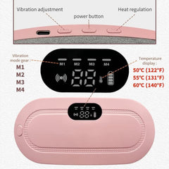 GIFTOLLO Portable Cordless Heating Pad for Period Cramps Relief, for Stomach, 3-Speed Temperature Adjustment and 4-Speed Massage Modes