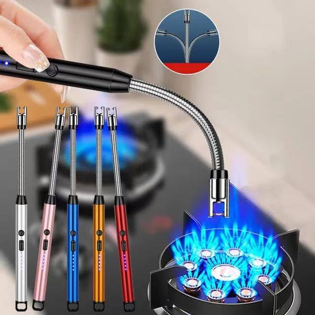 Giftollo Rechargeable Electric Arc Lighter | 360° Flexible & Windproof USB Lighter for Kitchen Stove, Candles, Pooja & BBQ