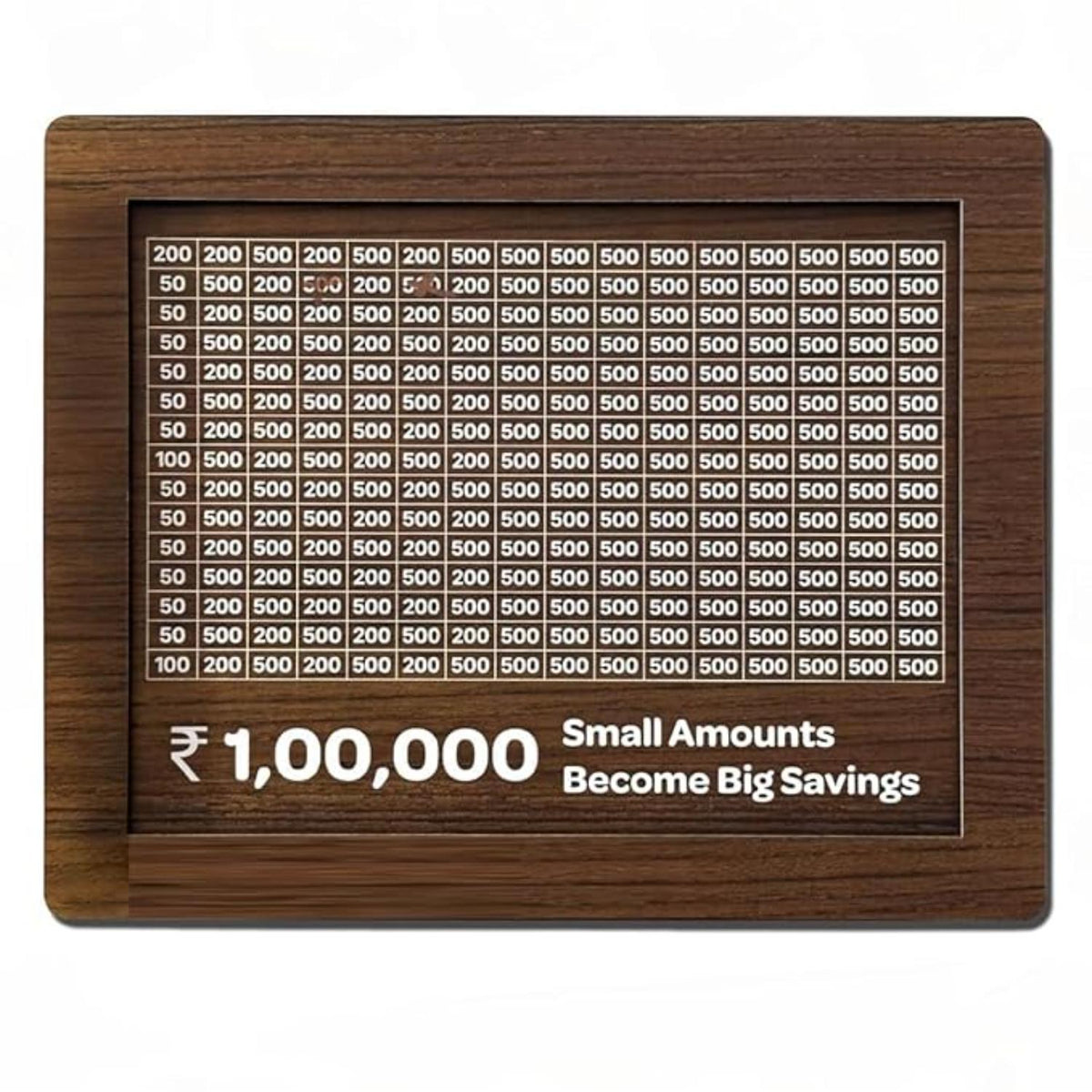 Giftollo Piggy Bank Wooden Savings Challenge Box | Smart Money Saving Bank for Adults & Kids | Budget Tracker Piggy Bank with Scratch Panels | Ideal Gift for Birthdays, Weddings & New Year