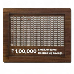 Giftollo Piggy Bank Wooden Savings Challenge Box | Smart Money Saving Bank for Adults & Kids | Budget Tracker Piggy Bank with Scratch Panels | Ideal Gift for Birthdays, Weddings & New Year