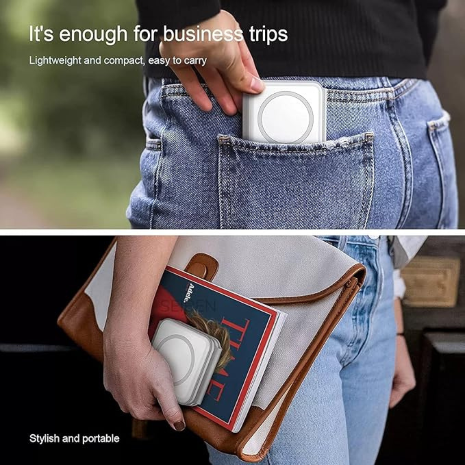 Giftollo 3-in-1 Magnetic Foldable Mag-Safe Wireless Charger | Compatible with iPhone 16/15/14/13/12 Series, AirPods 2/3/Pro, Apple Watch Series | 23W Fast Charging | Wireless Travel Charger