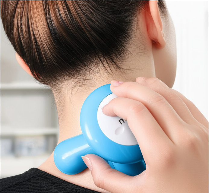 Giftollo 3-Point Handheld Mini Massager | USB Rechargeable Electric Vibrating Tool for Personal Spot Massage | Use on Full Body