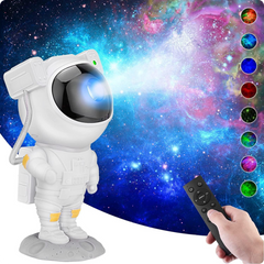 Giftollo Astronaut Starry Nebula Projector Lamp for Kids & Home Décor | Remote Controlled | 360° Rotating Galaxy Night Light.