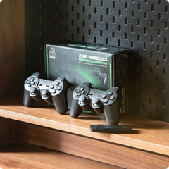 Giftollo Wireless Retro Video Game Console – Plug & Play 1080P Game Stick with 9 Emulators, 2 Wireless Controllers, 10,000+ Classic Games for Kids & Adults – HDMI TV Gaming System