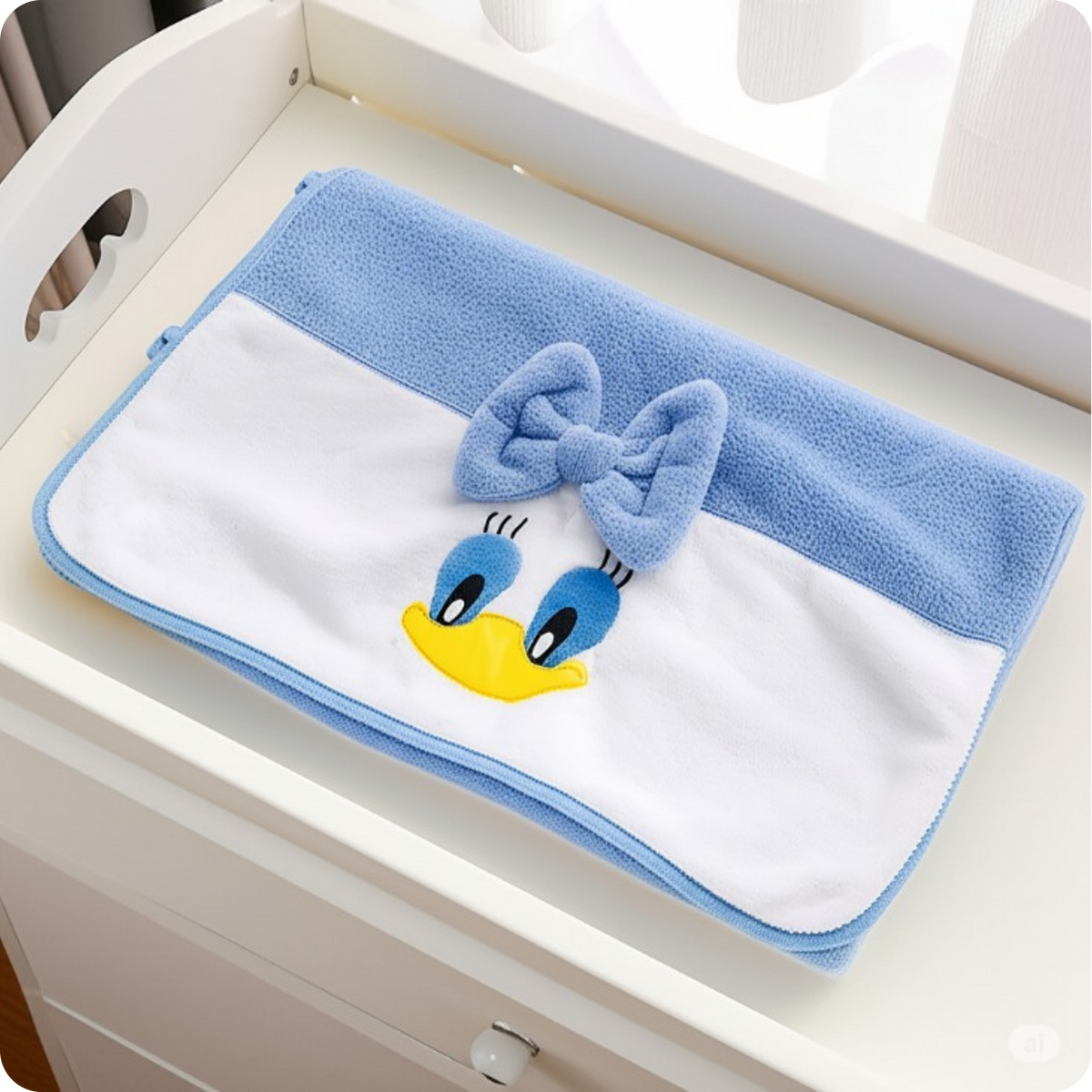 Giftollo Kids Bath Towel with Cute 3D Bow | Make Bath Time Fun with this Ultra-Soft & Gentle Character Towel for Boys & Girls | Absorbent & Quick-Dry| Luxurious, Soft Fleece Towel for Sensitive Skin